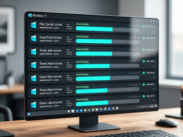 Скриншот интерфейса популярного торрент-клиента на Windows 11 Скриншот интерфейса популярного торрент-клиента на Windows 11